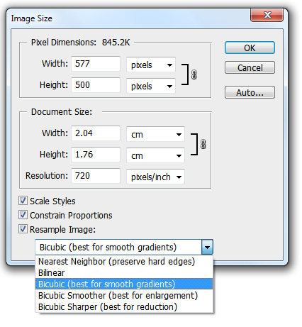 Adobe PhotoShop resize window